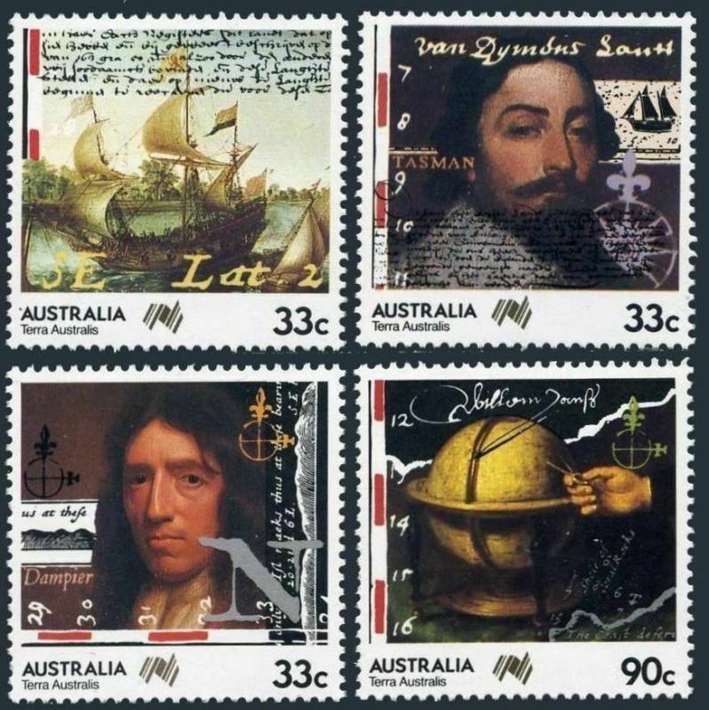 Australia Scott 0949-952 MNH, William Dampier and others, 949-952, set of 4