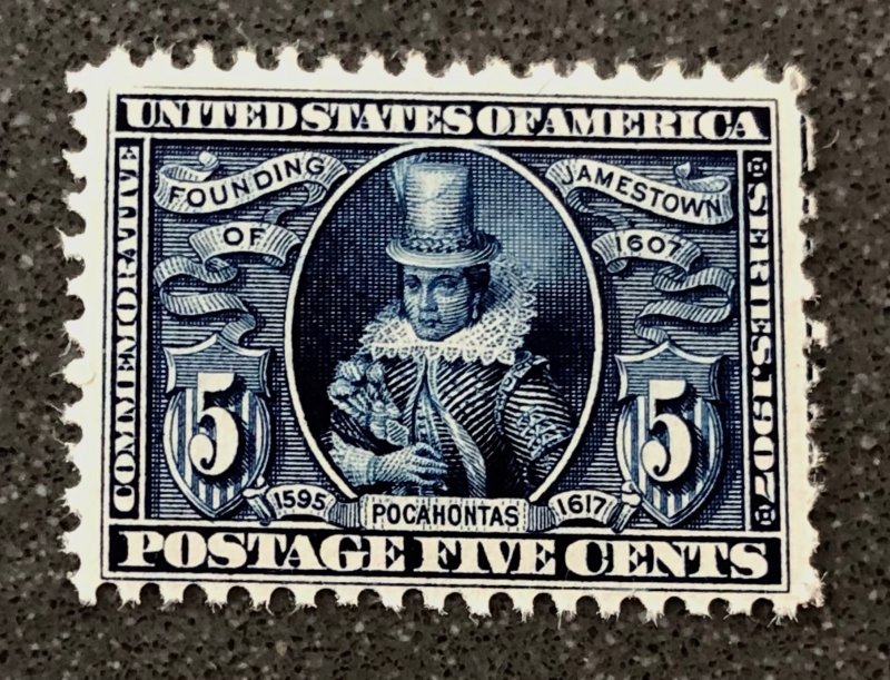 US scott# 330 bright color well centered Mint OG H  CV$140 see pictures