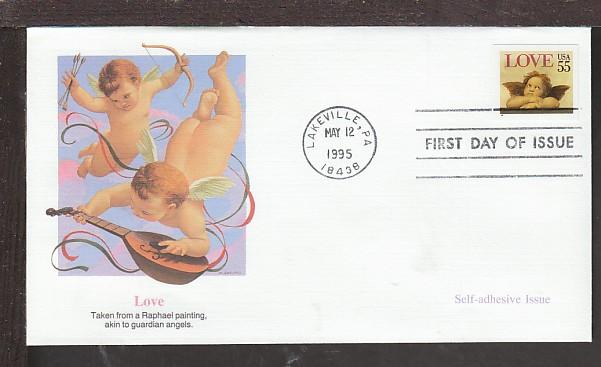 US 2960 Love Cherub 1995 Fleetwood U/A FDC 