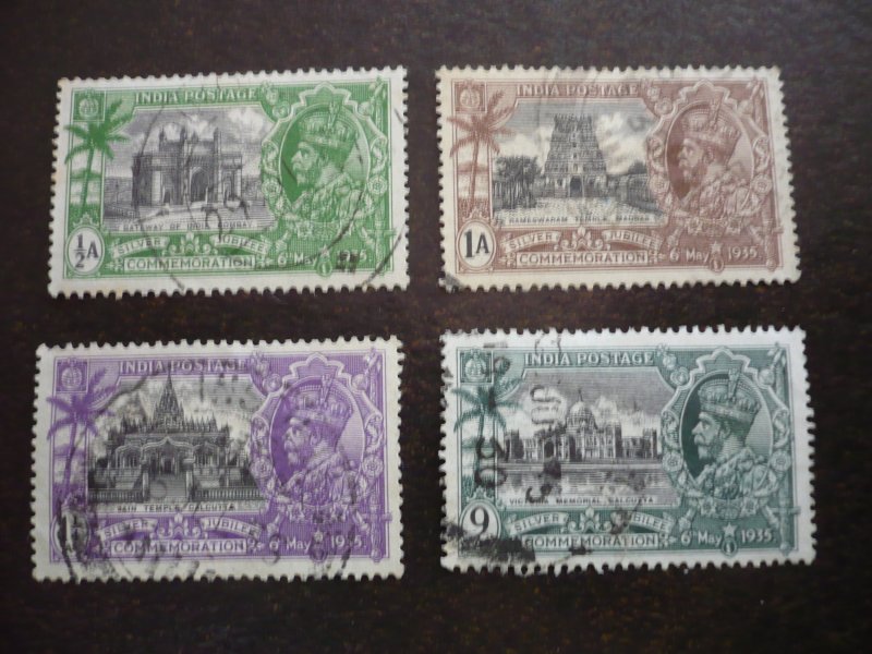 Stamps - India - Scott# 142-145 - Used Partial Set of 4 Stamps