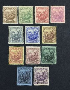 MOMEN: BARBADOS SG # 1921-24 MINT OG H £ LOT #6782