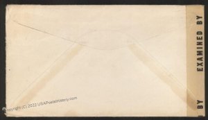 Hawaii USA 1944 KAHULUI WWII Censored Territorial Mail Cover 109171