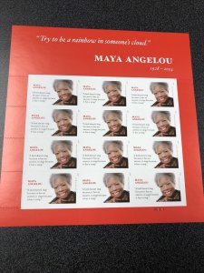 US 4979 Maya Angelou Forever Stamps Sheet of 12 Mint Never Hinged