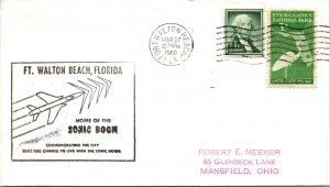 US SPECIAL EVENT CACHETED COVER FT. WALTON BEACH HOME OF THE SONIC BOOM 1960 C