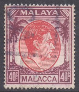 Malaya Malacca Scott 13 - SG13, 1949 George VI 40c used