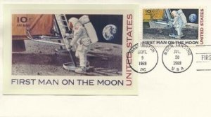 C76 10c FIRST MAN ON THE MOON - Bob Jones photo cachet #3