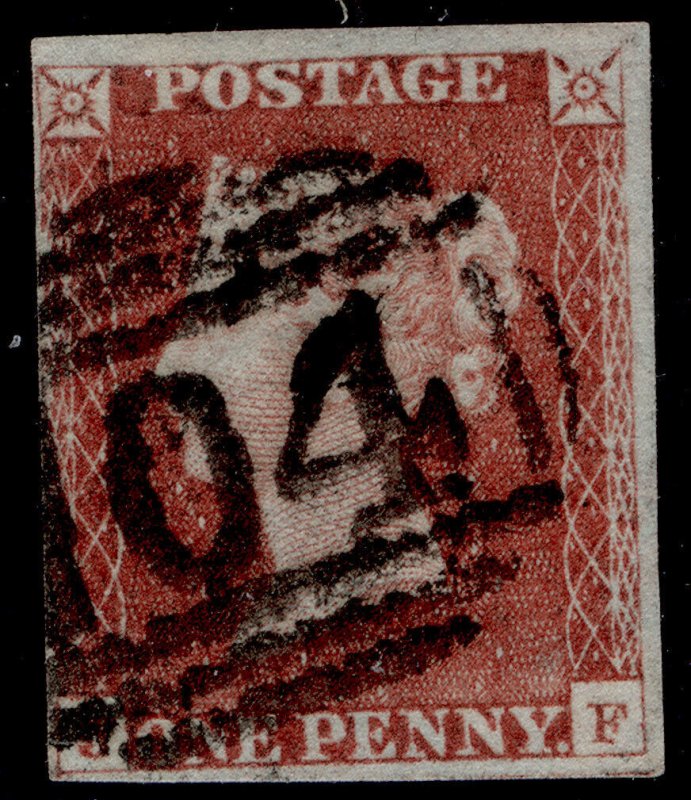 GB QV SG8, 1d red-brown PLATE 67, USED. Cat £38.