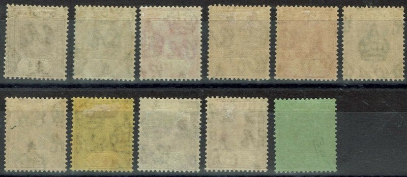 FIJI 1922 KGV 1/4D TO 1/- WMK MULTI SCRIPT CA 