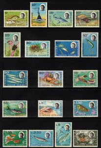 BIOT 1968-73 Marine Fauna; Scott 16-33, SG 16-30; MNH