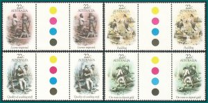 Australia 1981 Gold Rush, gutter pairs MNH  #780-783,SG774-SG777