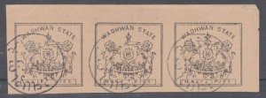 INDIA WADHWAN An old forgery of a classic stamp - strip of 3................K722