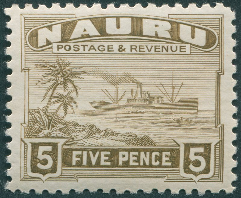 Nauru 1947 5d brown SG33B unused