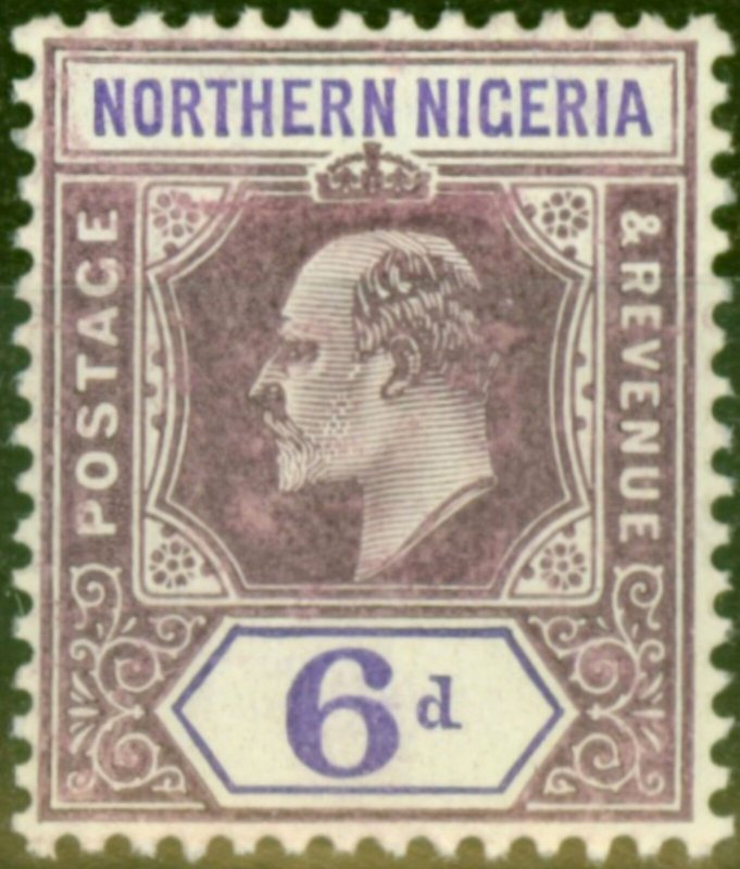 Northern Nigeria 1906 6d Dull Purple & Violet SG25b Chalk Fine Lightly Mtd Mint