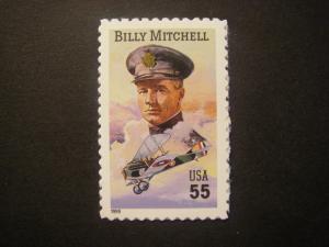 Scott 3330, 55c Billy Mitchell, MNH Single Beauty