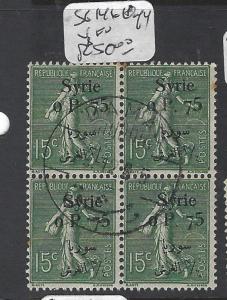 SYRIA (PP2305B)  ON FRANCE  .75P/15C  SG 146  BL OF 4      VFU