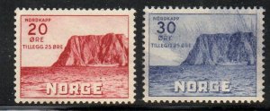 Norway Sc B9-B10 1938 North Cape stamp set mint