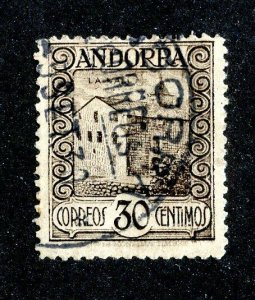 1929 Spanish Andorra Sc # 19 used cv. $175 ( 2500 WX )