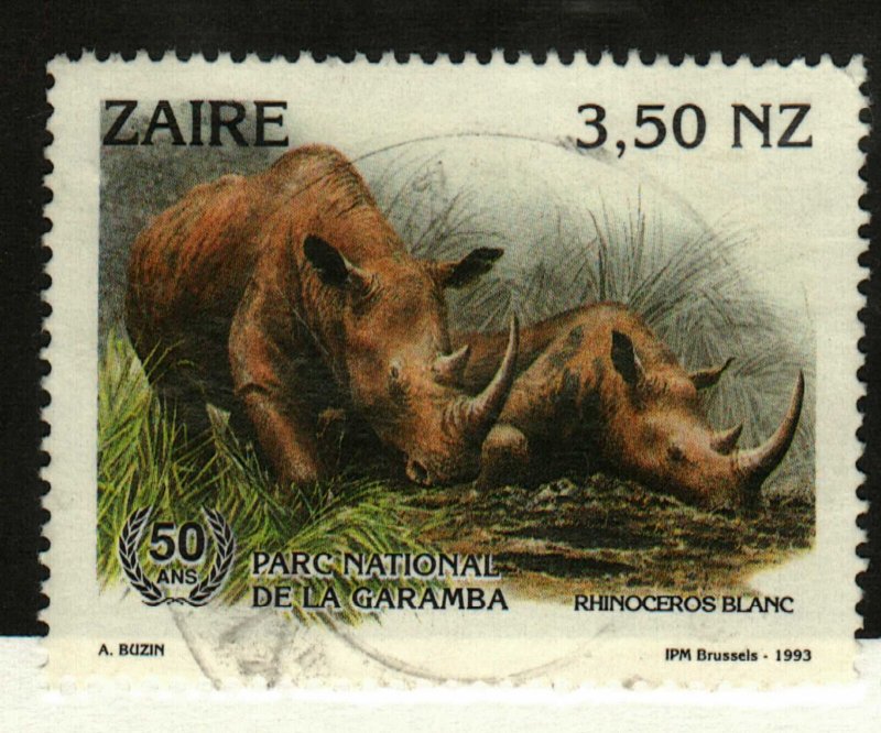 Zaire #1406 used Rhinoceros