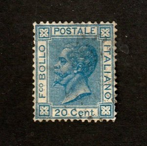 Italy stamp #35, Used, sky blue,  CV $300.00