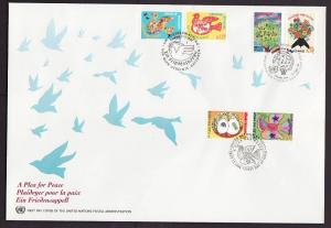 UN NY 686-7,G 292-3,V 208-9 Peace 1996 U/A FDC 