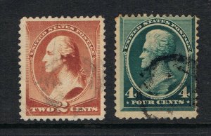 AFFORDABLE GENUINE SCOTT #210 #211 USED 1883 ABNC ISSUE SET OF 2 STAMPS  #13073