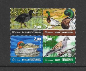 BIRDS - BOSNIA (CROAT) #181  (BLOCK 2)  MNH