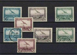 BELGIUM 1930 AIR  STAMPS MOUNTED MINT AND USED CAT £100  REF R 2836