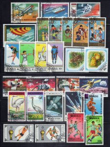Mongolia Stamp Collection Used Aviation Olympics Birds ZAYIX 0424S0282