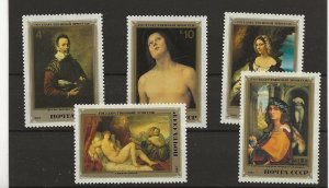 Russia 1982 Italian Paintings sg.5283-7 set of 5  MNH