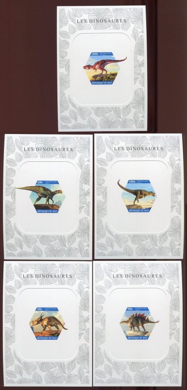 Ly403 2021 Dinosaurs Prehistoric Animals Reptiles Fauna ! Cardboard 5Bl Mnh