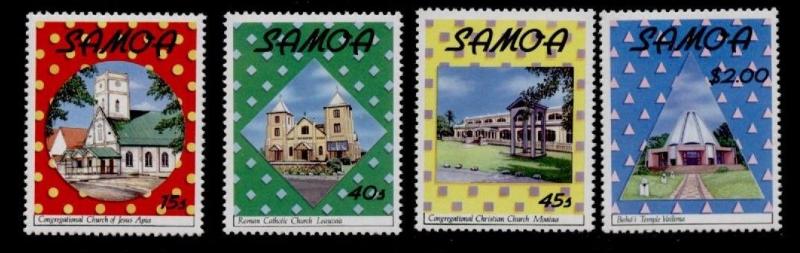 Samoa 747-50 MNH Christmas, Church