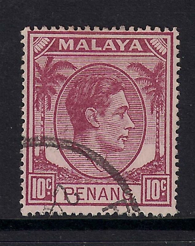 Malaya Penang 1949 - 52 10ct Purple Used SG 11 ( 533 )