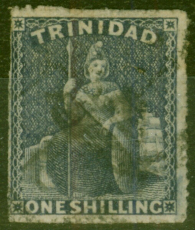 Trinidad 1861 1s Indigo SG58 Good Used 