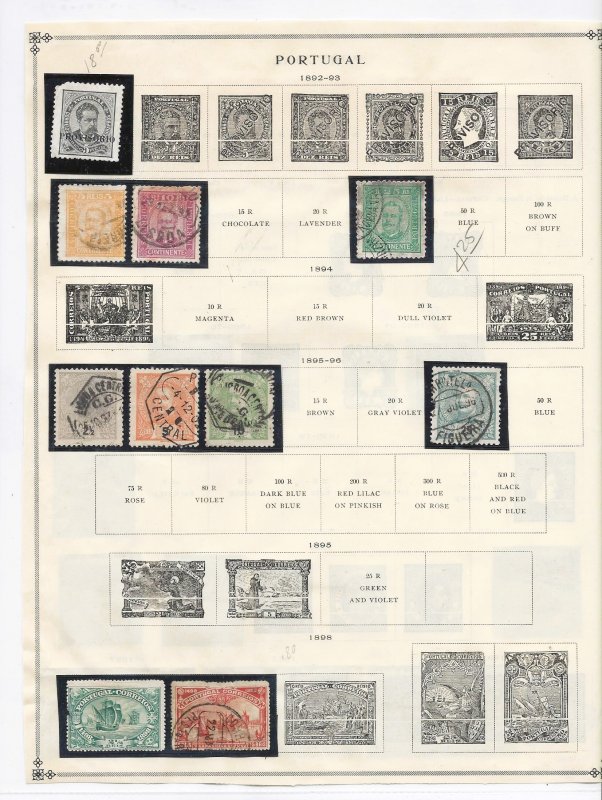 Portugal - Binder w/28 Pages containing 160 stamps - See scans