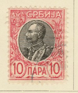 A5P57F150 Serbia 1905 wove paper 10p used-