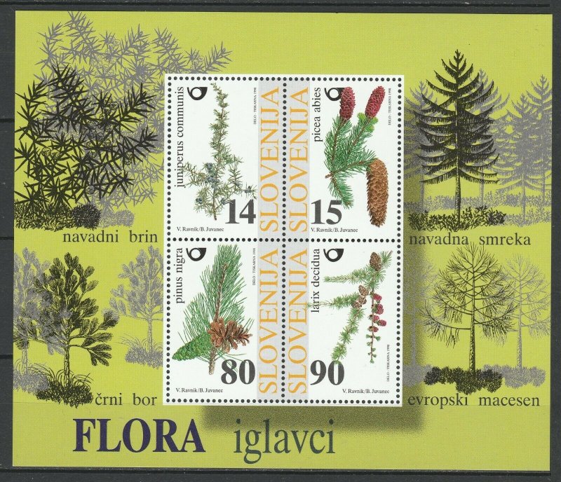 Slovenia 1998 Trees MNH Block