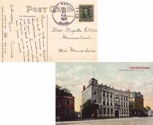 United States Massachusetts East Norton 1908 doane 3/4  1876-1943  PPC (City ...