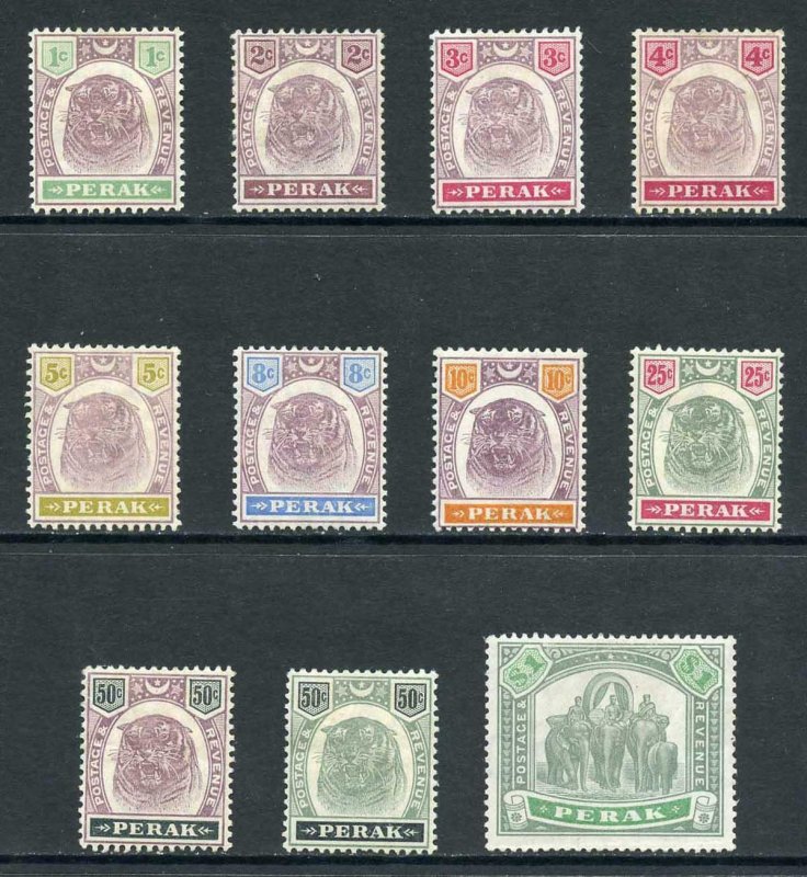 Perak SG66/76 1895 Set of 11 M/Mint