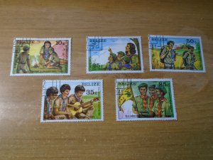 Belize  #  638-42  used  Scouting
