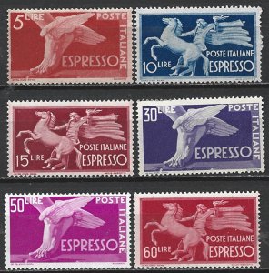 COLLECTION LOT 21019 ITALY #E19-25 MNH 1945+ CV+$140