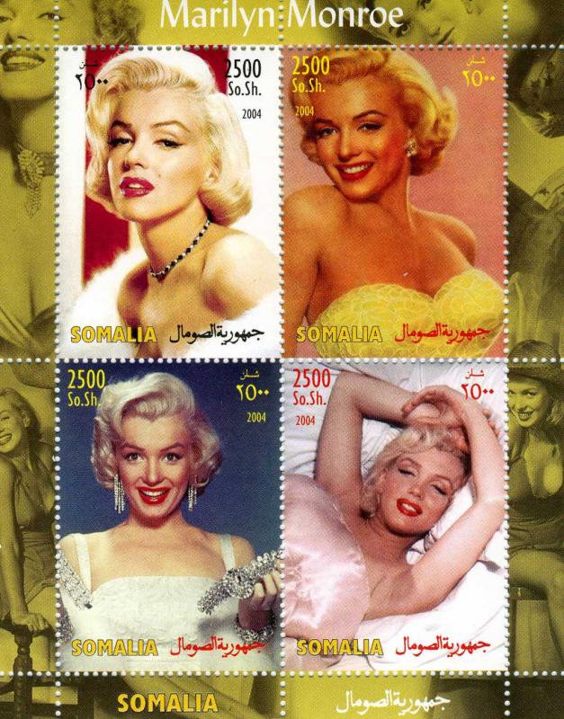 Somalia 2004 MARILYN MONROE Sheet Perforated Mint (NH)