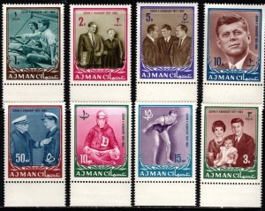 1964 Ajman Scott #- 19-26 In Memorial of J.F.Kennedy Complete Set/8 MNH