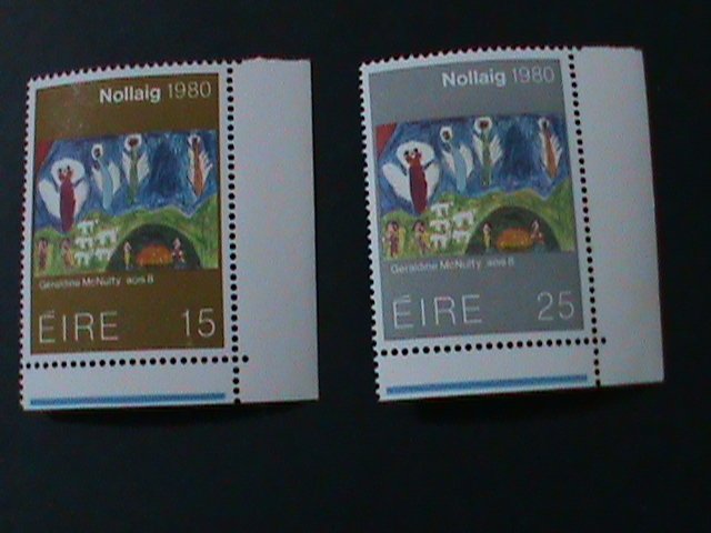 ​IRELAND-1980 SC#490-1 CHRISTMAS-NOLLAIG  IMPRINT SET-MNH VERY FINE-LAST ONE