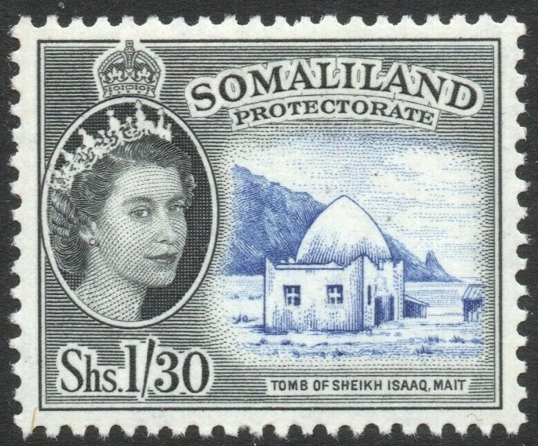 SOMALILAND-1958 1/30 Ultramarine & Black Sg 145 UNMOUNTED MINT V42916
