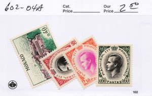 MONACO  602-04a    MNH