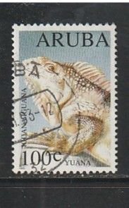 1993 Aruba - Sc 100 - used VF - 1 single - Mature Iguana
