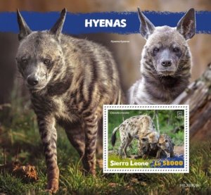 Sierra Leone - 2020 Spotted Hyenas - Stamp Souvenir Sheet - SRL200626b