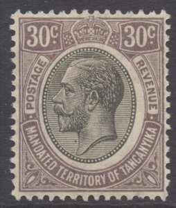 Tanganyika Scott 34 - SG98, 1927 George V 30c Purple MH*