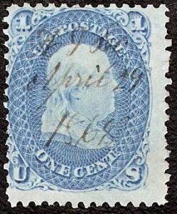 Scott #63 Hand Cancel