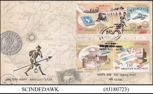 INDIA - 2004 150 YEARS OF INDIAN POST - SE-TENANTX2 - FDC